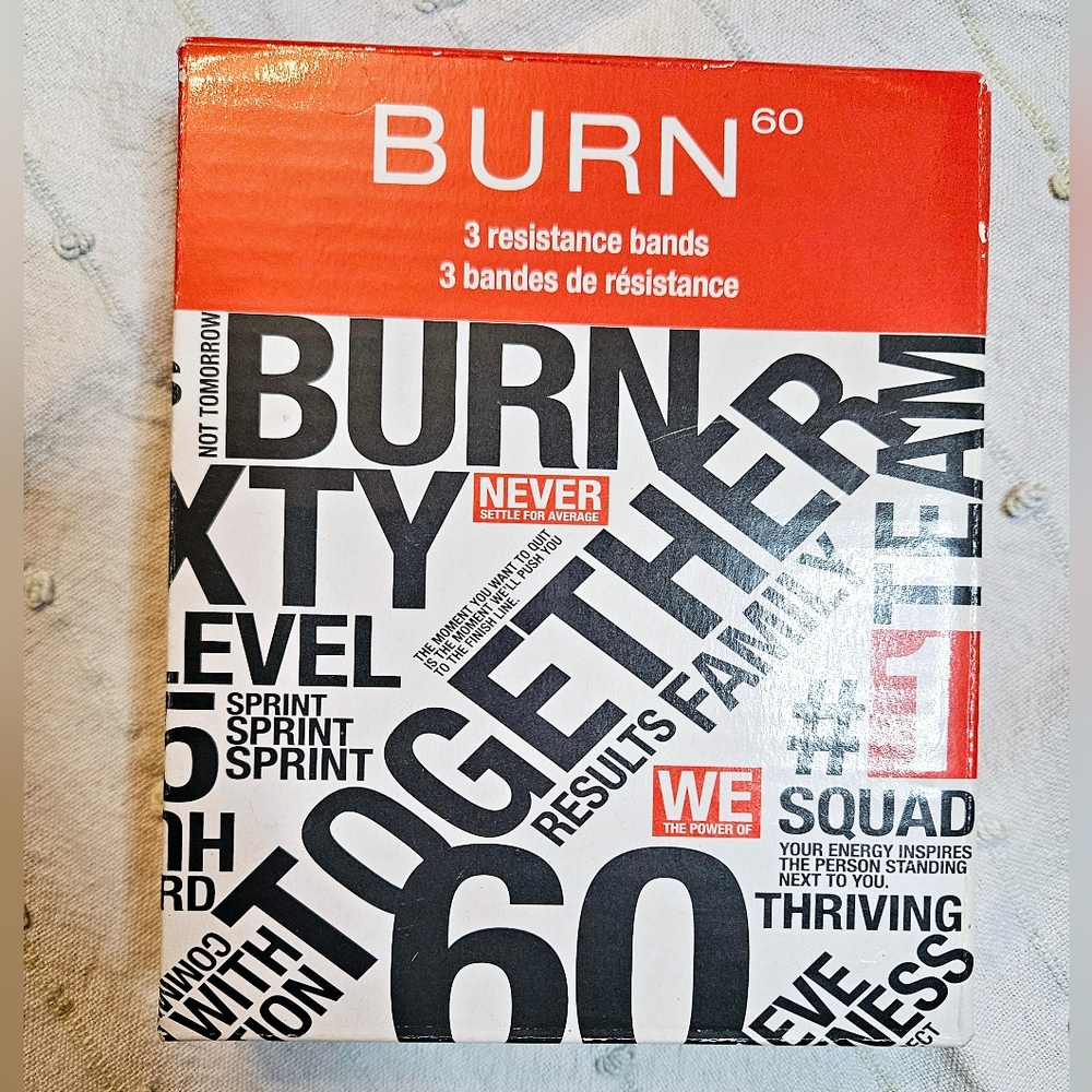 🎉 3 For $15 🎉 New in Box Burn 60 resistance bands (set of 3)